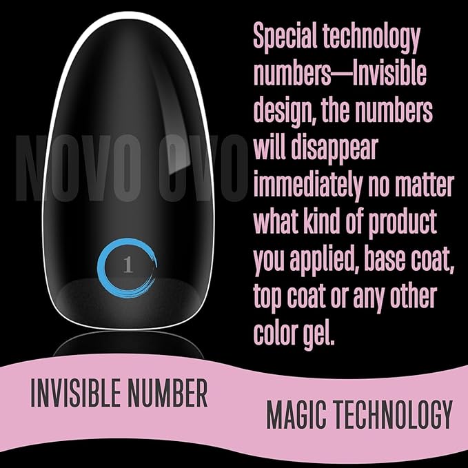 NOVO OVO Medium Oval Nail Tips Extra Thick Press on No C Curve, Soft Gel Natural Fake Nail Extension, Full Cover Clear False Nails for Acrylic, French Manicure Salon DIY x 14 Sizes 224 pcs
