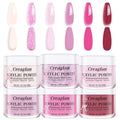Professional Acrylic Nail Powder Kit - 6 Colors for French Extensions & 3D Nail Art, No Lamp Needed, Non-Yellowing, Bubble Free, Long Lasting Salon Quality Powder