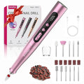 Electric Nail Drill Professional, 35000RPM Cordless Acrylic Nail Kit for Nail Polish Remover, Nail Filer Electric Manicure and Pedicure kit (Rose Pink)