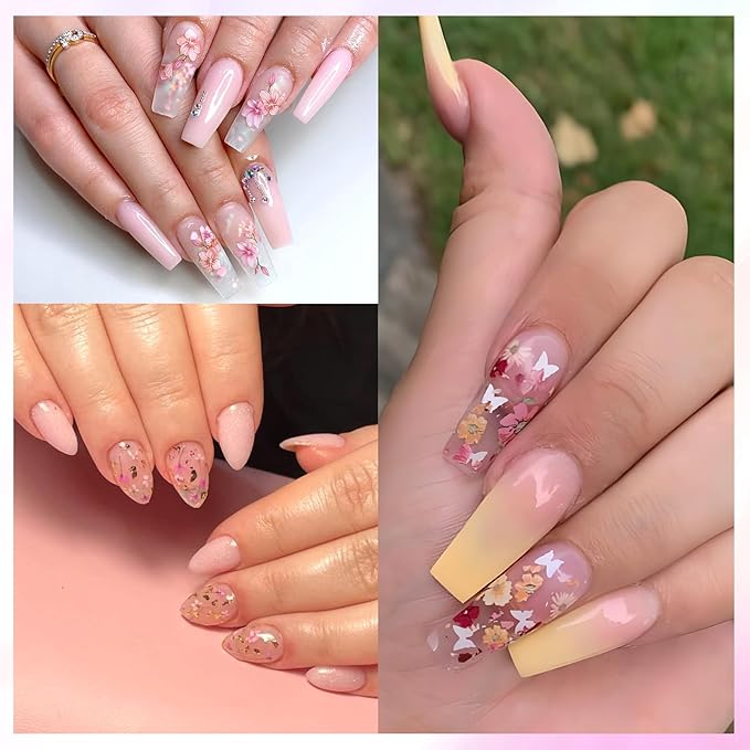 LoveOurHome 30 Sheet Flower Tranfer Nail Foils Sticker Decorations, Floral Nail Tranfer Foil Stickers Marble Nails Stickers Decals Lace Fingernail Tip Foil Sheet Gel Acrylic Nails Accessories