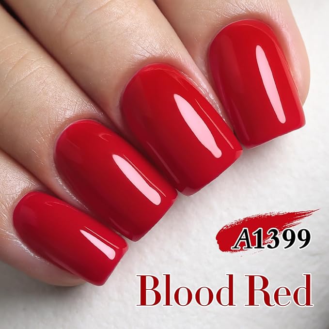 Double Rhythm Gel Polish 15ML Jelly Sheer Pastel Light Milky Color Pearl White Bottle 1 PC 0.5 OZ Full Size Nail Art Salon at Home (Maroon-D1399)