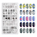 Mr. Fox Nail Print Board Set Graffiti Star Marble Pattern Bark Pattern Lace Abstract Pattern Art DIY hot Stamping Template