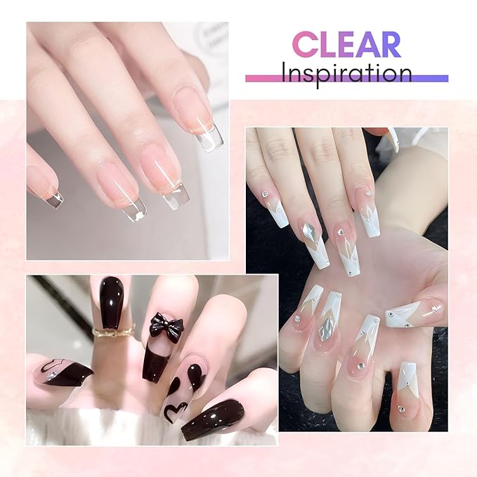 Makartt Hema-Free Poly Nail Gel Clear 50ML Gel Builder for Natural-Looking Strengthener 3D Molding Gel for Trendy Nail Art Long-Lasting and Easy to Use for Home Salon