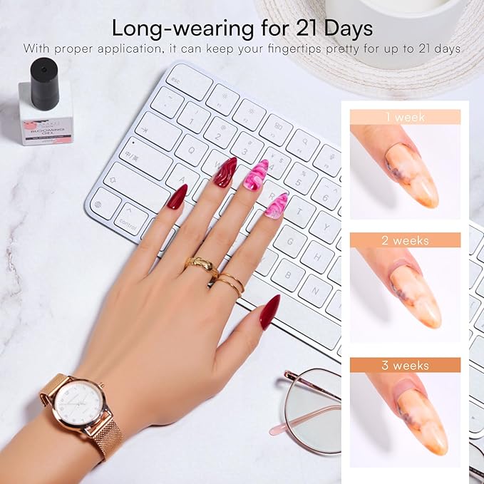 Makartt Clear Blooming Gel 15ml UV LED Soak Off Nail Art Polish for Spreading Effect Marble Nail Polish Gel Paint Nail Designs for DIY Color Flower Watercolor Magic Beauty Gift for Home or Salon Use
