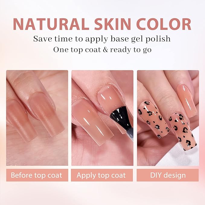 BTArtbox Soft Gel Nail Tips Square - Press On Nails Long Natural XCOATTIPS Pre-applied Tip Primer, One-Step Square Gel Nail Tips Fake Nails for DIY Nail Art