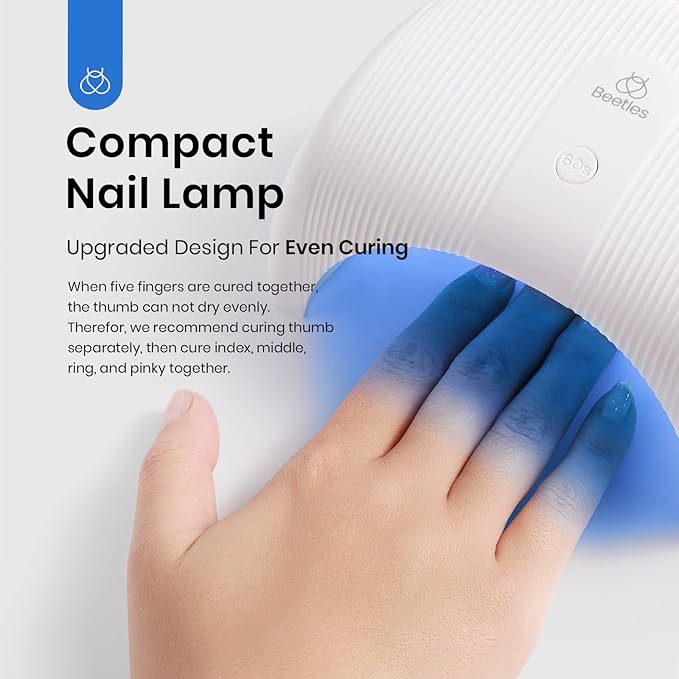 Beetles Liner Gel Polish with Curing Lamp 36W U V Nail Lamp, 20 Colors Liner Gel Polish Set with Fast Drying Compact LED Nail Dryer