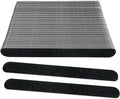 Emery Board Nail Files (50 Pack), 100/180 Grit Wooden Nail File for Natural Nails, 7 Inches Emory Filers Manicure Tool Set Disposable Nail File for Home Salon Black