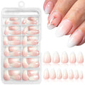 AddFavor 240pc Ombre Almond Press on Nails Short Fake Nails - Glue on Nails Almond Acrylic Nails Press ons Nail Tips Short Stick on Nails with Nail Glue and Adhesive Tabs for Women