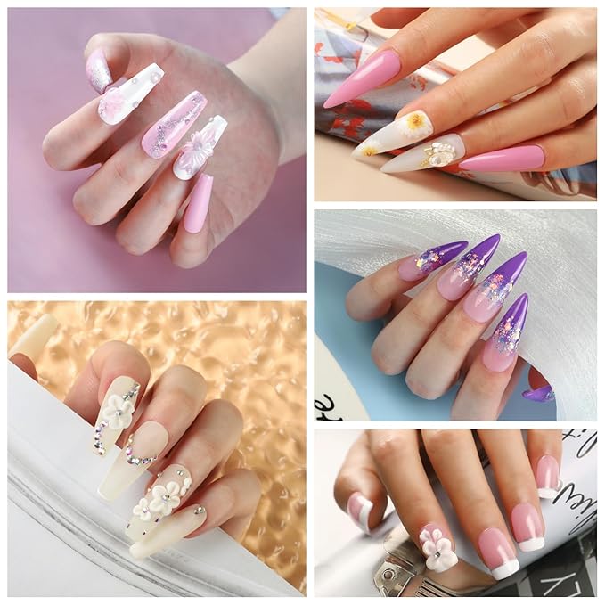 COSCELIA Acrylic Nail Kit for Beginners with Everything Professional Acrylics Powder 6pcs Gel Nail Polish 18pcs Glitter Decoration Powder Nails Kit Acrylic Set with Drill Light Gifts for Women