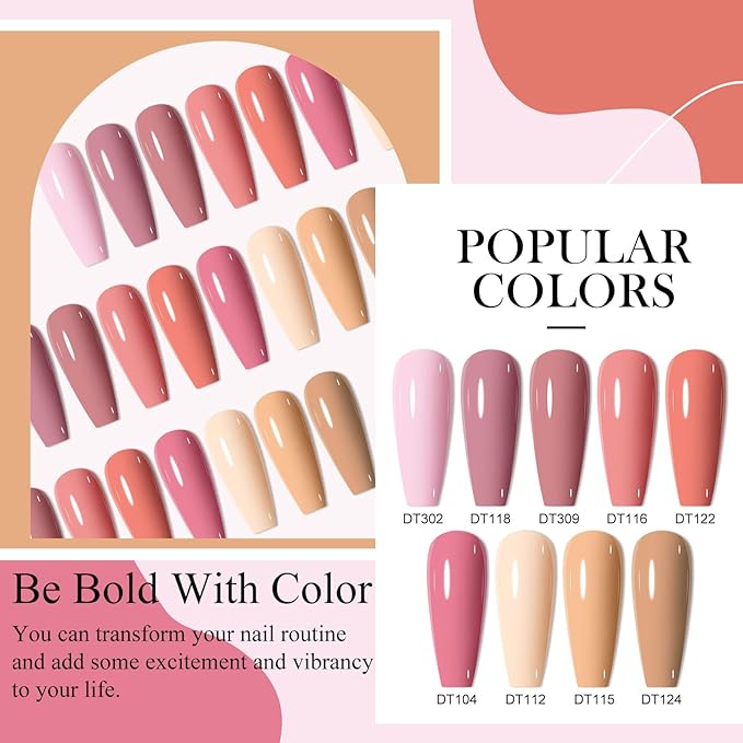 MEET ACROSS 12pcs Gel Nail Polish Set,Soak Off UV LED Lamp Gel Nail Polish Kit,Fashion Shimmer Nail Art Design Gifts for Women Manicure Salon (Milky tea)