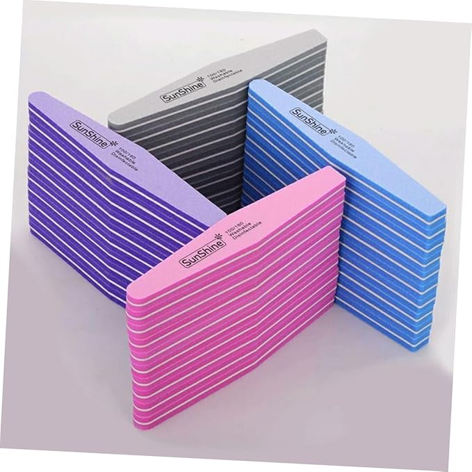 10pcs Clips for Weave Cute Travel Bottles Thick Sandpaper Scrub Strips Ceramic Cosmetic Jars Frosted Strip Manicure Tools Sponge File Block Sandpaper Repair Nail Grinding Stick