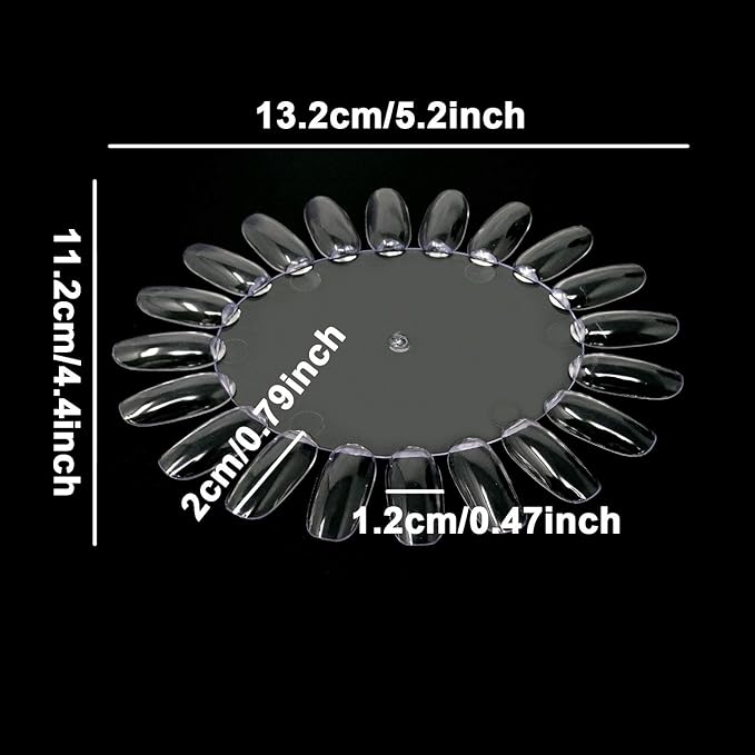 Honbay 20PCS Plastic 20 Tips False Nail Swatches Wheels Nail Art Color Polish Display Wheel for Manicure