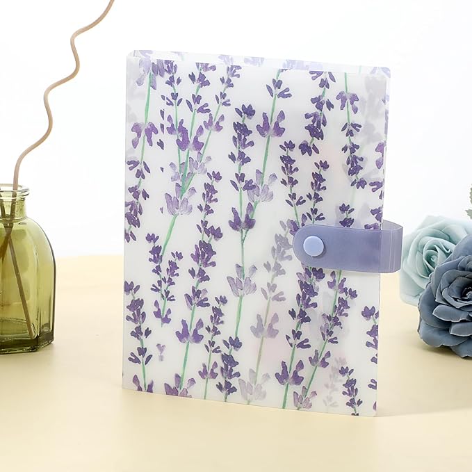 144 Slots Wisteria Flower Nail Art Artistic Stickers Storage Book Transparent Decals Organizer Tools DIY Design Manicure Decoration Empty Photo Display Showing Collecting Album Holder (Floral)