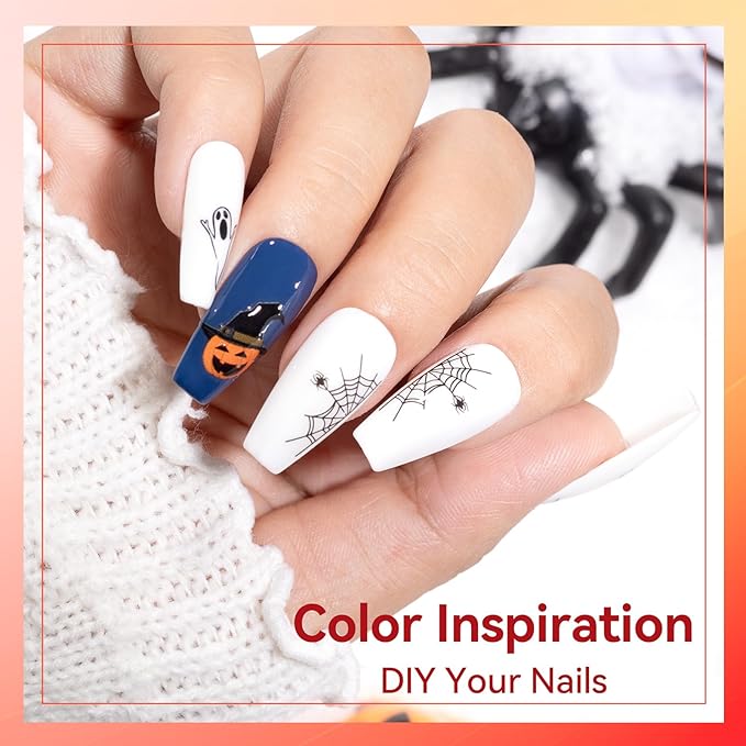 Nail Polish Set with Clear Base & Top Coat, Classic Red Green Blue White French Nail Polishes Non-Gel for All Seasons, Castor Oil, Quick Dry, Vegan,Hema-free, DIY Nails Art Gift for Women