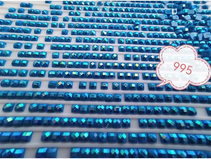 40000PCS AB Beads for Diamond Painting, Diamond Painting Accessories, 20 Colors Square Drills Rhinestones for Crafts, Bead Art or Nails Art, 2.5MM