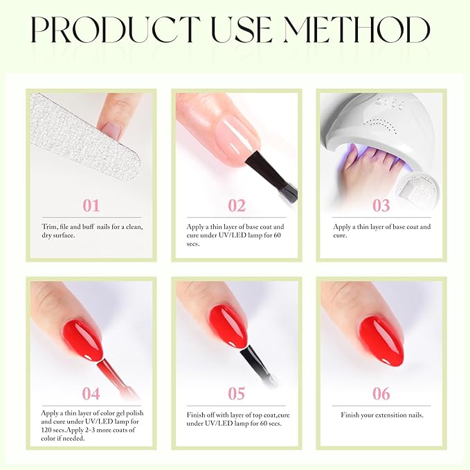 Double Rhythm Gel Polish 15ML Jelly Sheer Pastel Light Milky Color Pearl White Bottle 1 PC 0.5 OZ Full Size Nail Art Salon at Home (Green-D1410)