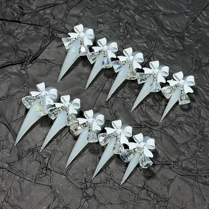 Halloween Press Claw on Nails Long Short Medium Curved Stiletto Handmade Gothic Design Horror Vampire False Nails Dragon Cat Claw Press on Nails Glossy Glue on Nail Thick Acrylic False Nails