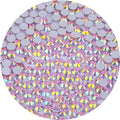 2250 Pcs SS16 4mm Flatback Rhinestones for Nails Art Crafts Glitter Round Gems AB Crystals DIY Clothes Shoes （Light Pink AB）