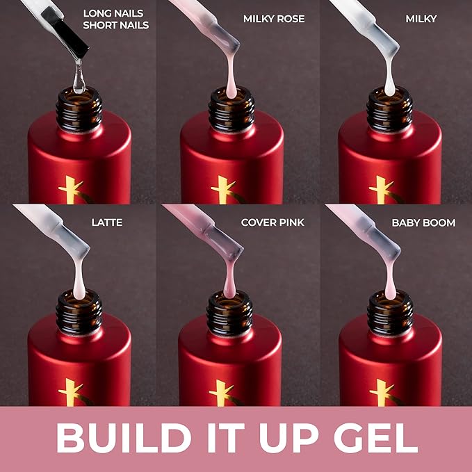 Kodi Professional Build It Up Nail Builder Gel for UV/LED Lamp - Nail Extensions Base Bond - 15ml (Short Nails)