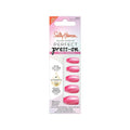 Sally Hansen Salon Effects Perfect Press-On Pink Nails | Coffin Shape, 3D Design | Easy to Apply, Non-Damaging, Vitamin E & B5 | 30 Nails, Nail Glue, Adhesive Tabs, File| Coquette-Me-Not