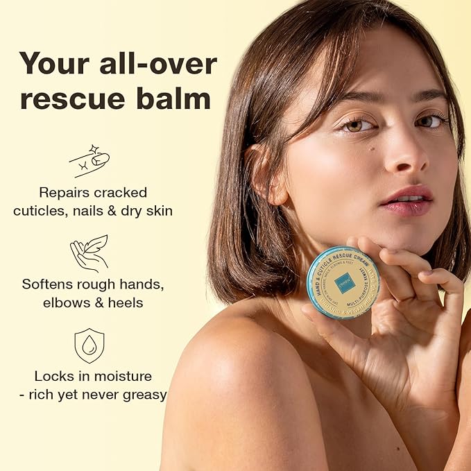 Onsen Hand & Cuticle Rescue Cream | Organic Nail Strengthener & Balm | Dry, Cracked Hands, Elbows & Feet | Shea Butter, Tsubaki & Jojoba Oil | Nail Repair & Growth, Vegan – 1 Pack (0.88 oz)