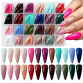 AddFavor 576pcs Long Stiletto Press on Nails 24 Solid Colors Glossy Full Cover Fake Nails Acrylic Artificial False Nail Tips 12 Sizes for Women Girls Nail Art Design