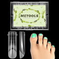 240PCS Polygel Nail Forms for Toes, Reusable Dual Forms for Poly Extension, Full Cover Molds for Acrylic Toenails Pedicure, DIY Nail Art at Home, Tonenails Builder Gel Forms