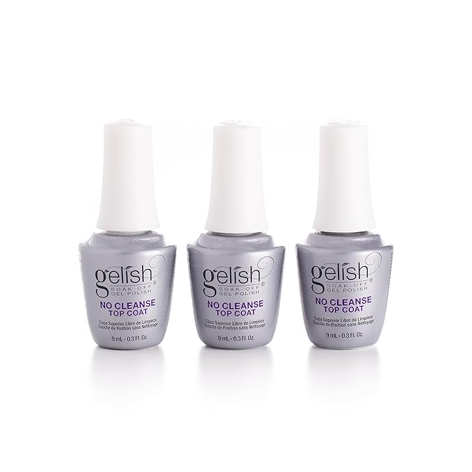 Gelish MINI 9mL Essentials Value Pack – LED/UV Cure, Long-Lasting, Chip-Resistant, Professional Gel Nail Kit for Manicures (No Cleanse Top Coat Trio)