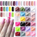 LoveOurHome 576pc Square Press on Nails Long Fake Nails Medium Square False Nail Full Cover Artificial Fingernails Acrylic Presson Nail Tips 24 Colors 10 Size for Women Teens Kids
