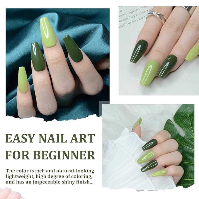 1 Oz/28g Forest Green Dip Powder, Nail Dip Powder for Long-lasting 28 Days+ Dip Nail Art French Manicure Nail Starter & Professional Home DIY Salon Use, No Needed Nail Lamp Curing Christmas