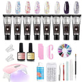 Shiny Nail Extension Gel,Poly Gel 8-Colors Set,New Upgrade Shiny Style Multiple Extension Poly GeL Nail Combinations Shine Your Life
