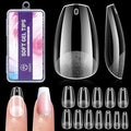 Short Coffin Gel Nail Tips: 240 PCS Pre-Shaped Full Cover False Coffin Nails Tips Acrylic Clear Fake Nails Extension for Nail Manicure Home DIY Women 12 Sizes