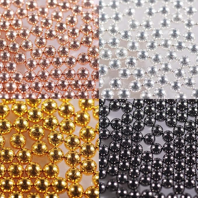 1.0MM Metallic Caviar Nail Beads The Shape Of Round For Nail Art Decoration 3D Metal Nail Ball Set Of 4