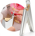 Belleboost Silver Premium Adjustable Nail Clippers for Acrylic Nails, Professional Stainless Steel Fake False Nail Tip Clipper Cutter Trimmer, Sharp Blade Manicure Tool for Salon Home DIY Nail Art