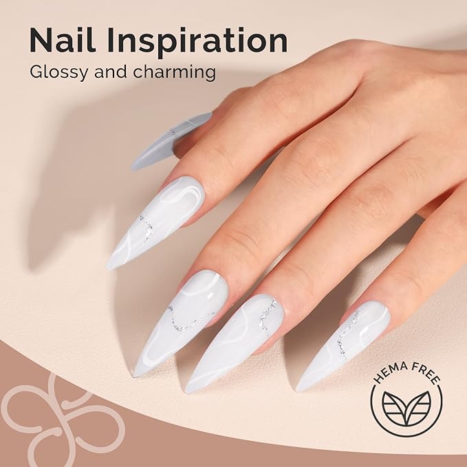 MelodySusie Hema Free Milky White Builder Nail Gel for Nails Thickening, 0.5 Fl Oz, Soak Off UV Extension Gel, Nail Art Design Salon DIY Manicure at Home for Women H1021