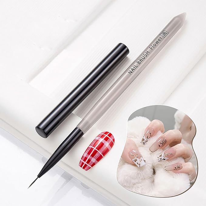 Nail Art Brushes for Drawing Petals & Leaves, Nails Design Painting Brush, Watercolor Paint Brush for Nails, Acrylic & Gel Nail Polish Brush for Manicure Salon & DIY Home Manicure