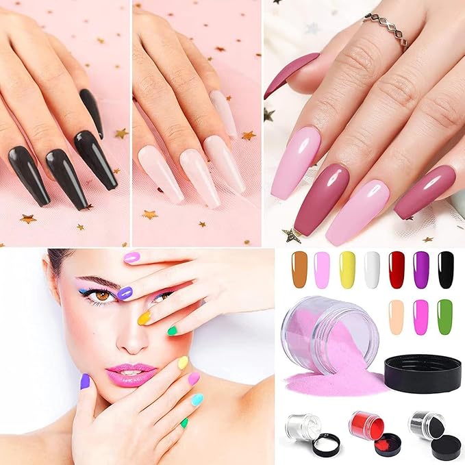 24 Color Acrylic Nail Powder Set, Acrylic Powder Set, Nail DIY Art Design, Acrylic Nail Art 3D Nail Sculpture French Nail Extension, Gift for Women