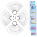 200pcs Nail Swatch Sticks with Number Stickers Display Stiletto Tips Clear Sample Sticks Practice Tips for Nail Techs Salon