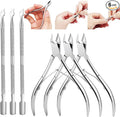 6PCS Cuticle Trimmer with Cuticle Pusher,Cuticle Kit Cuticle Nippers Manicure Set Pedicure Tools Nail Tools Professional Cuticle Cutters for Nails Professional Manicure and Pedicure Set Nail Care Kit