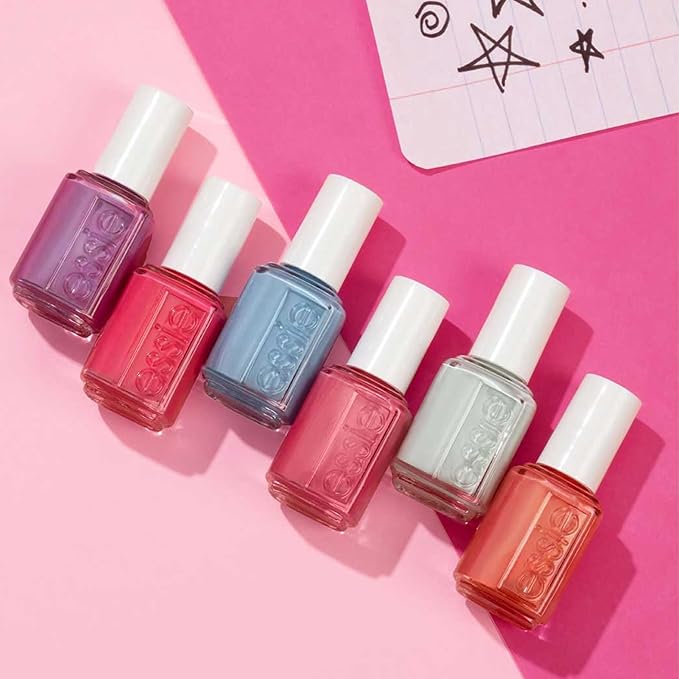 essie salon-quality nail polish, vegan, pink, cream, blushin' & crushin', 0.46 fl oz