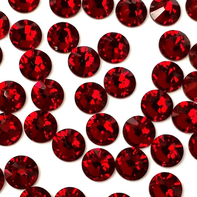 SIAM (208) dark red Austrian Crystal Austria 2058 Xilion Rose 5ss 1.8mm crystal flatback No-Hotfix rhinestones ss5 nail art 144 pcs (1 gross) from Mychobos (Crystal-Wholesale) diy