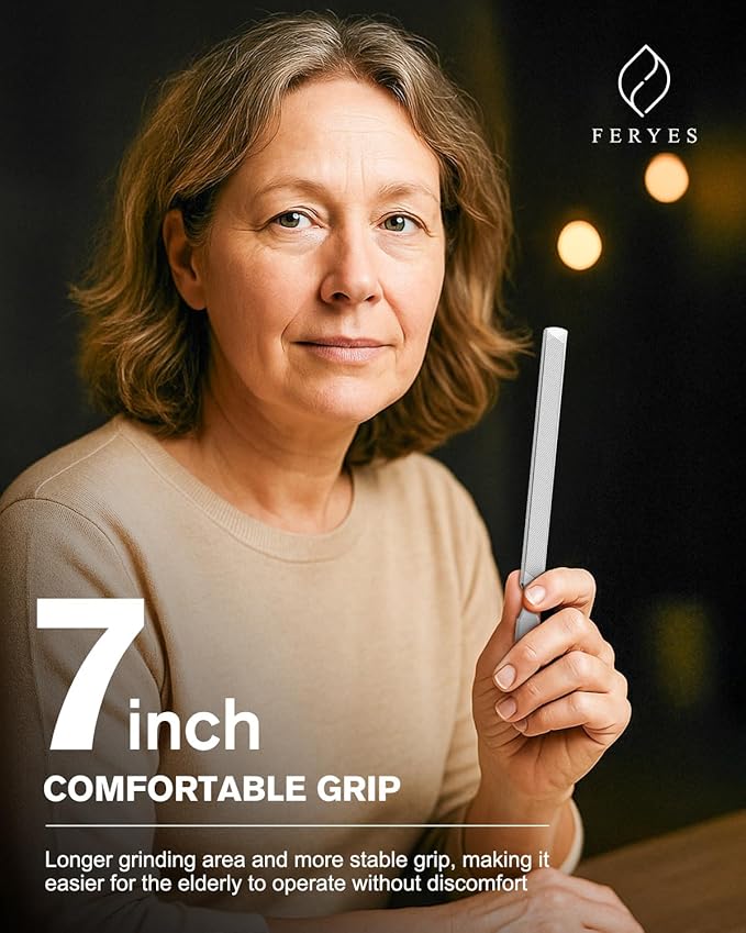 FERYES Long Toe Nail Files for Thick Nails with Dual-Ended Ingrown Toenail Lifter and Cleaning Durable and Efficient Heavy Duty Nail Care Tool