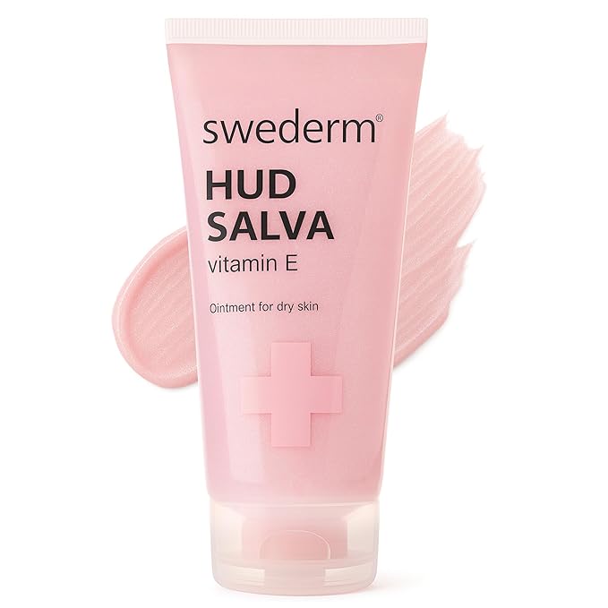 swederm Hudsalva Hand Cream 3.37 Oz - Healing Ointment with Vitamin E - Hands and Foot Cream for Women - Full Body Moisturizer for Dry Skin - Quickly Absorbing - Made in Sweden - Pink