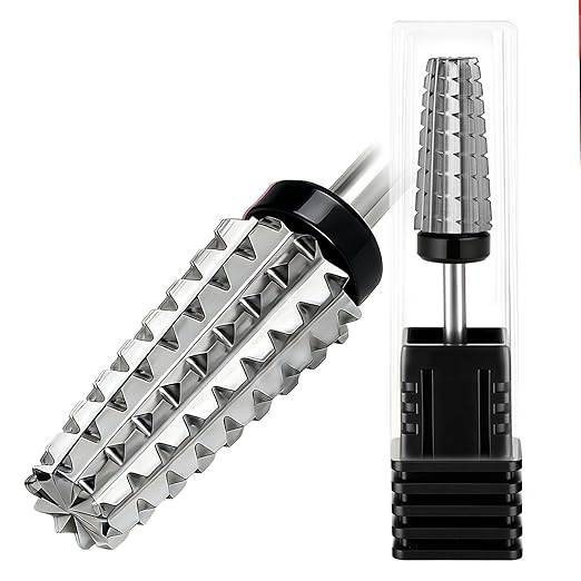 FANTEXY 3/32" Carbide Nail Drill Bits - 5 in 1 Cuticle Drill Bits for Nails, Gel Remover Drills Bit, Nails File Bits for Old Skin and Nails, Manicure Pedicure Gel Polishing (Extra Coarse - XC)