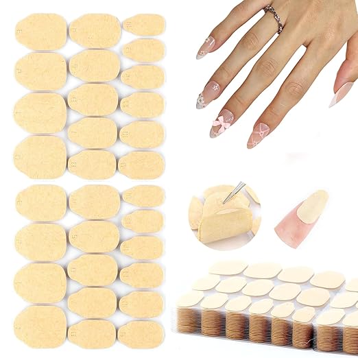 600pcs Zero Damage Press on Nail Adhesive Tabs, 15 Sizes of No Harm Nail Sticky Tabs for Press on, 0.3mm Ultra-thin Waterproof for Shower, Non Toxic Nail Glue, 20 Sheets(Clear 1)
