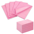 Gusnilo Nail Art Table Mat - Disposable Nail Paper Towels (50PCS) - Pink Waterproof 3-Ply Nail Art Paper 13" X 18" Pads for Nail Table Decoration Kit, Nail Art Accessories