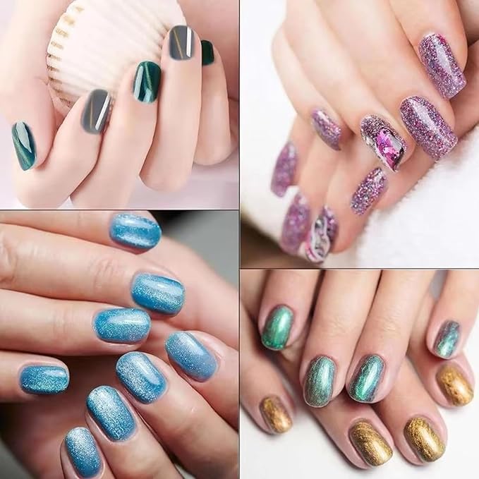 38 Pieces Cat Eye Magnet for Nails Cylindrical Strong Nail Magnet Tool Multi-Functional Nail Magnet Double Ended Magnet Wand Magnet Stick Cube Nail Magnet for Cat Eye Gel Nail Polish