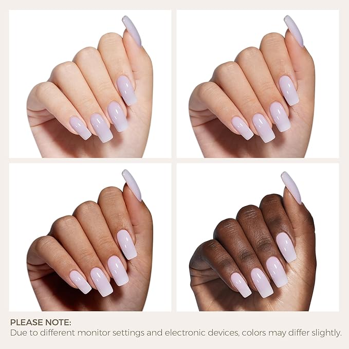 AILLSA Winter Gray Gel Nail Polish Rainy Day Jelly Gel Polish Neutral Sheer Translucent Nude Gel Polish Long Lasting Blue Gray Color Soak Off U V Gel for French Manicure Nail Art at Home 0.51 Oz