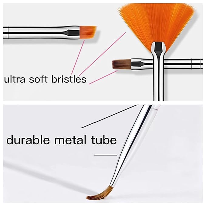Nail Art Brushes Set, 20pcs Nail Design Painting Brushes, Professional Nail Art Design Brushes, Nail Fine Liner Brushes, Black