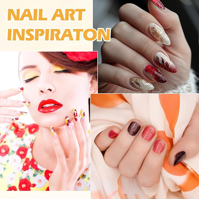 Metallic Nail Art Brushes 6 Pcs Non Slip Liner Brushes Set UV Gel Polish Painting Art Design Pen Silver Color Nail Tools for Long Lines Thin Details Fine Drawing Sizes 5/7/9/11/20/25mm (Gold)